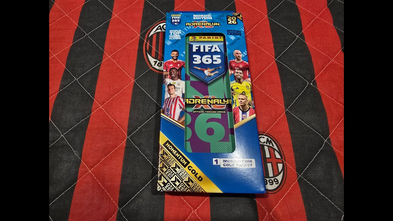 NOWOŚĆ!!! PANINI FIFA 365 2026 WERSJA NORDYCKA - PENCIL TIN - 2 KARTY MOMENTUM + 6 KART RISING STAR!