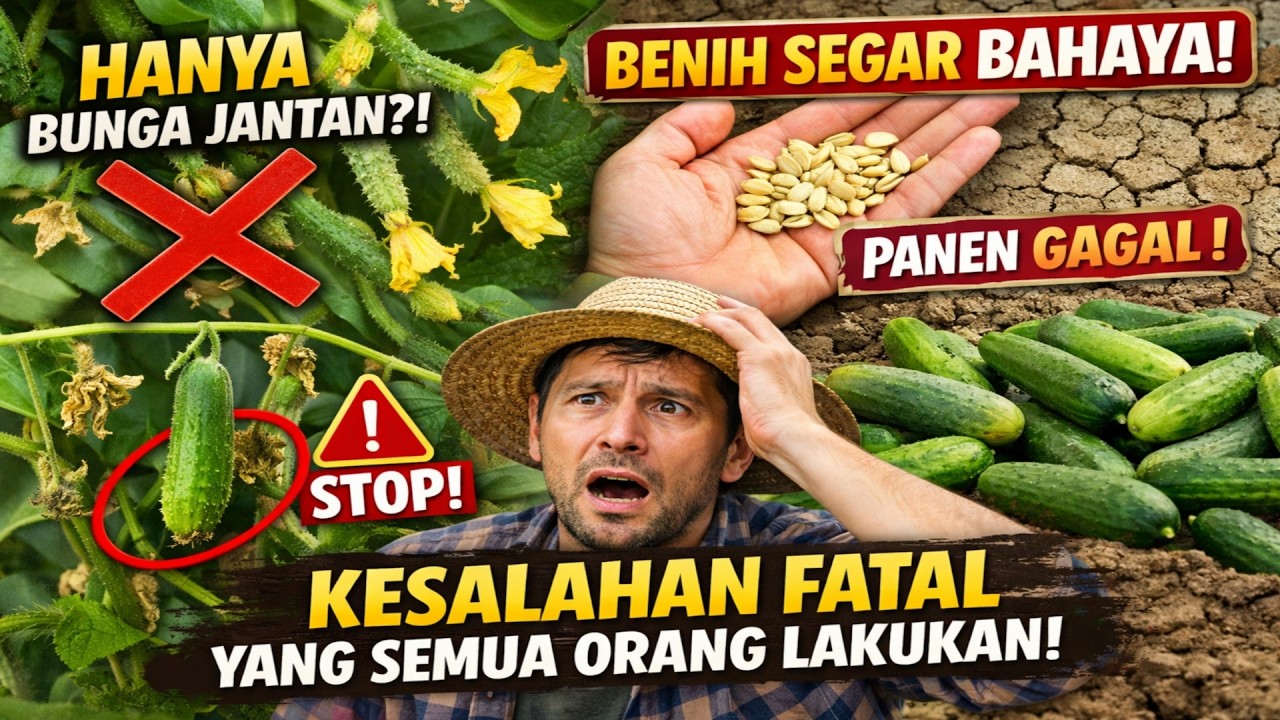 Kenapa Mentimun Cuma Berbunga Jantan? Ini KESALAHAN UTAMA yang Semua Orang Lakukan Saat Pakai Benih