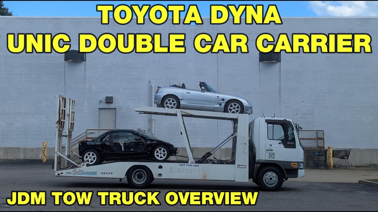 JDM Double Decker Car Carrier Toyota Dyna Overview - Diesel Dually Cabover - UNIC UC-20W