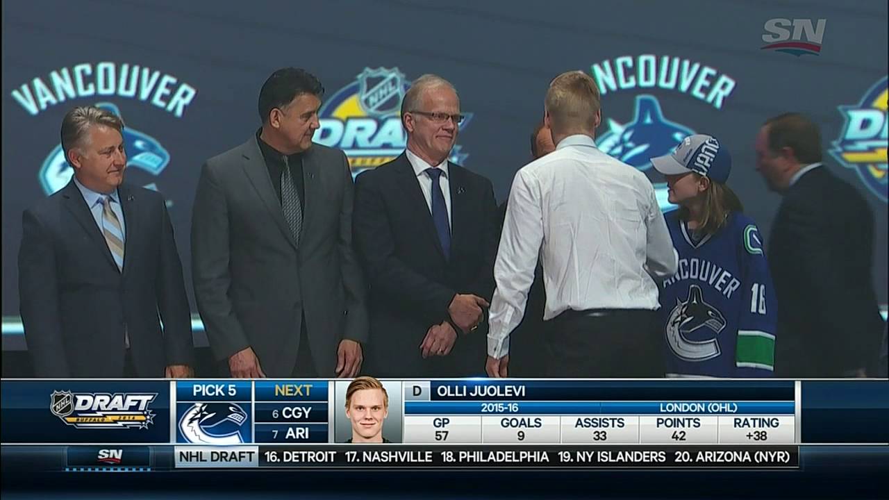 Canucks select Olli Juolevi with 5th overall pick