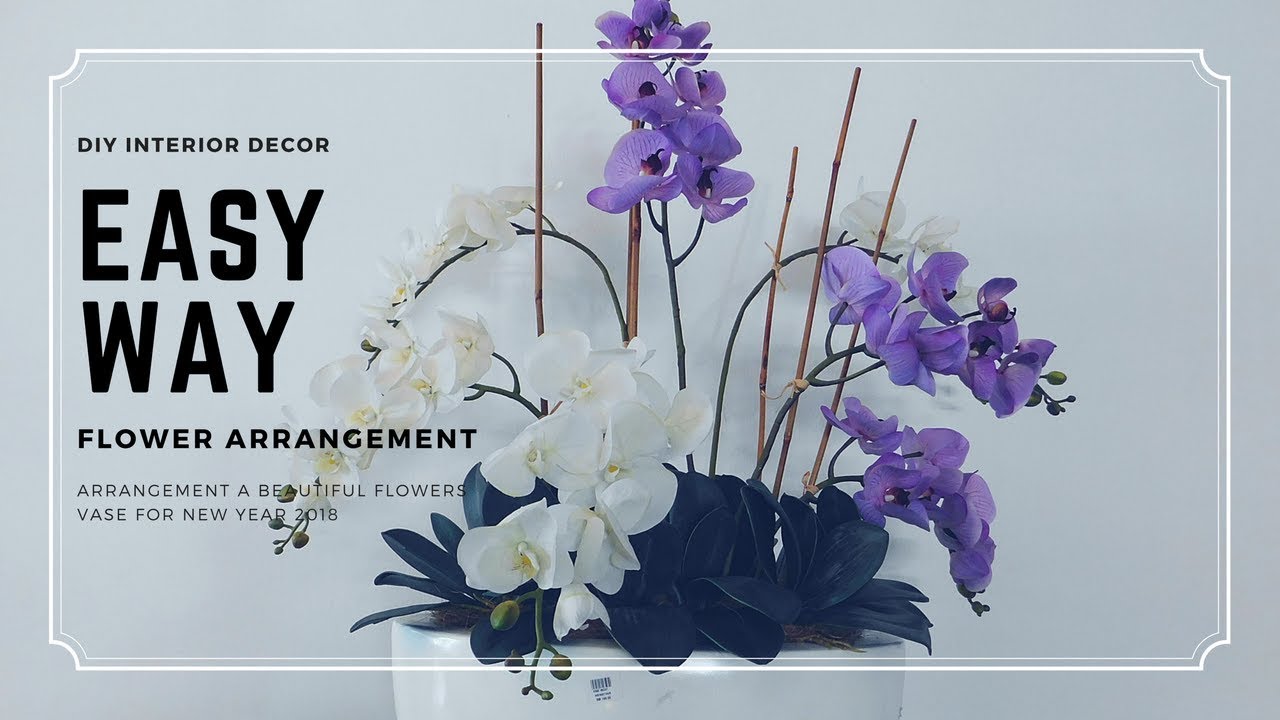 How to arrange Simple flowers in vase | Fake Flowers Arrangement
