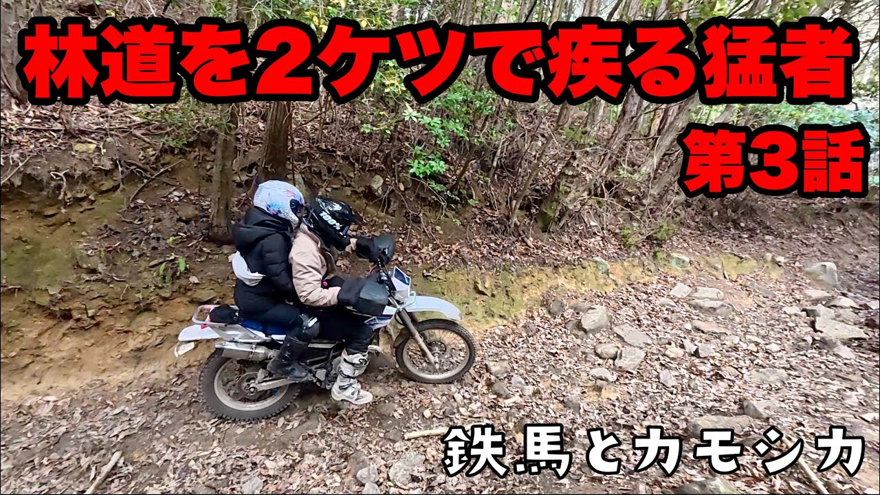 【タンデム】林道を2ケツで疾る猛者現る！