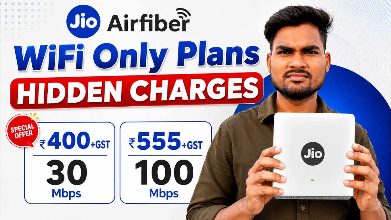 Jio Airfiber Internet Only Plans - Installation Hidden Charges !!