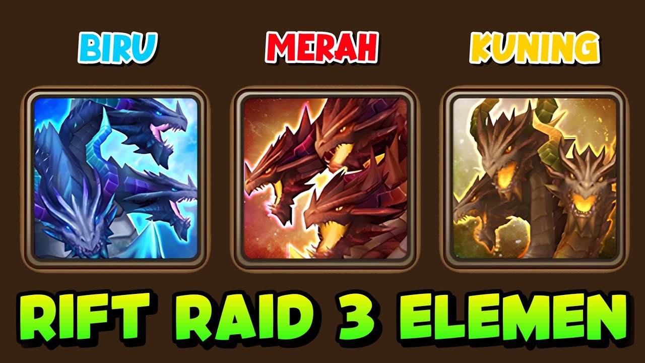 LIBAZ ABIZZ!!! 😎 F2P TEAM RIFT RAID 3 ELEMEN || Summoners War Indonesia