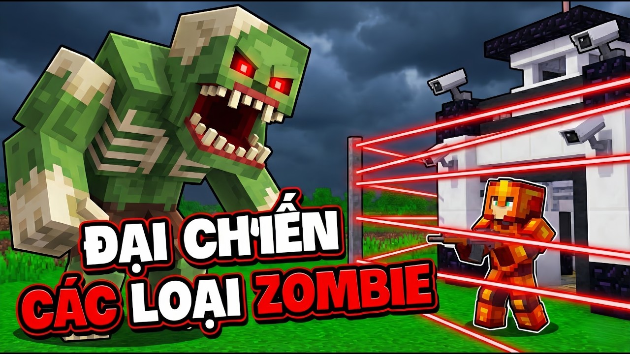 Minecraft: Thử Thách 5 Cấp Độ Zombie Đột Biến - Chui Vào Não Quái Vật Cắt Điện!
