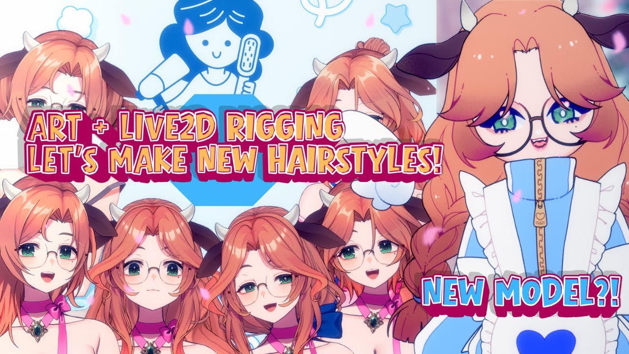 【 Live2D + Art 】New model? New hair on old model? Let's make updates with updates【Alicja Da Lontano】