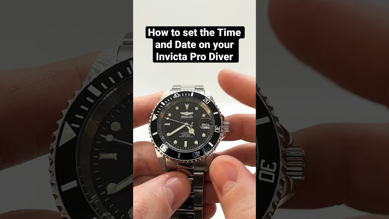 Как установить время и дату на часах Invicta Pro Diver Automatic #watchtutorial #howto