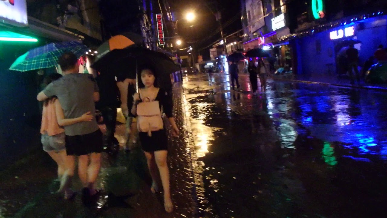 Neon. Rain. Night. Walking Street, Balibago, Angeles City.