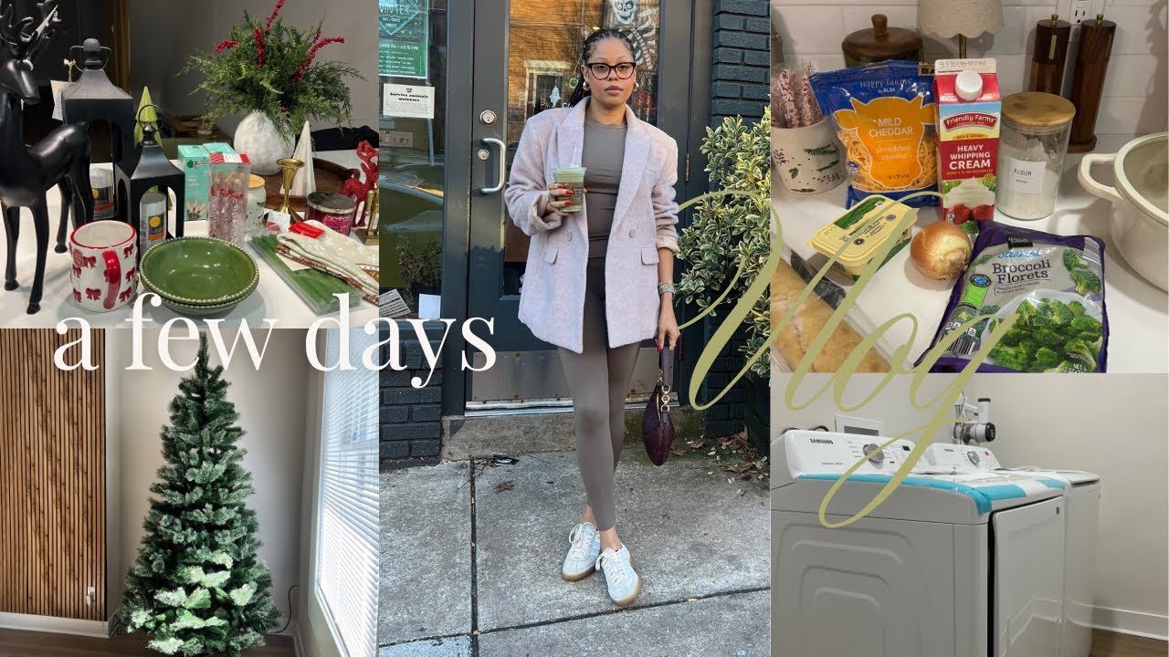 A FEW DAYS VLOG| Washer/dryer delivery, homeowner woes, thrifting, random rant, Christmas decor!