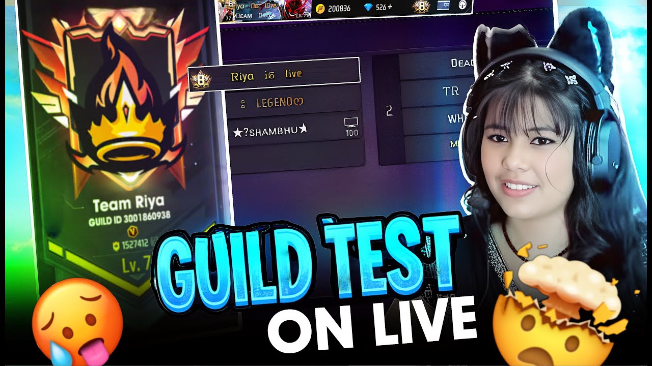 🔴FREE FIRE LIVE WITH RIYA AND 1 VS 4 GUILD TEST😎 #classyff #fflive #nonstopgaming #girlgamer