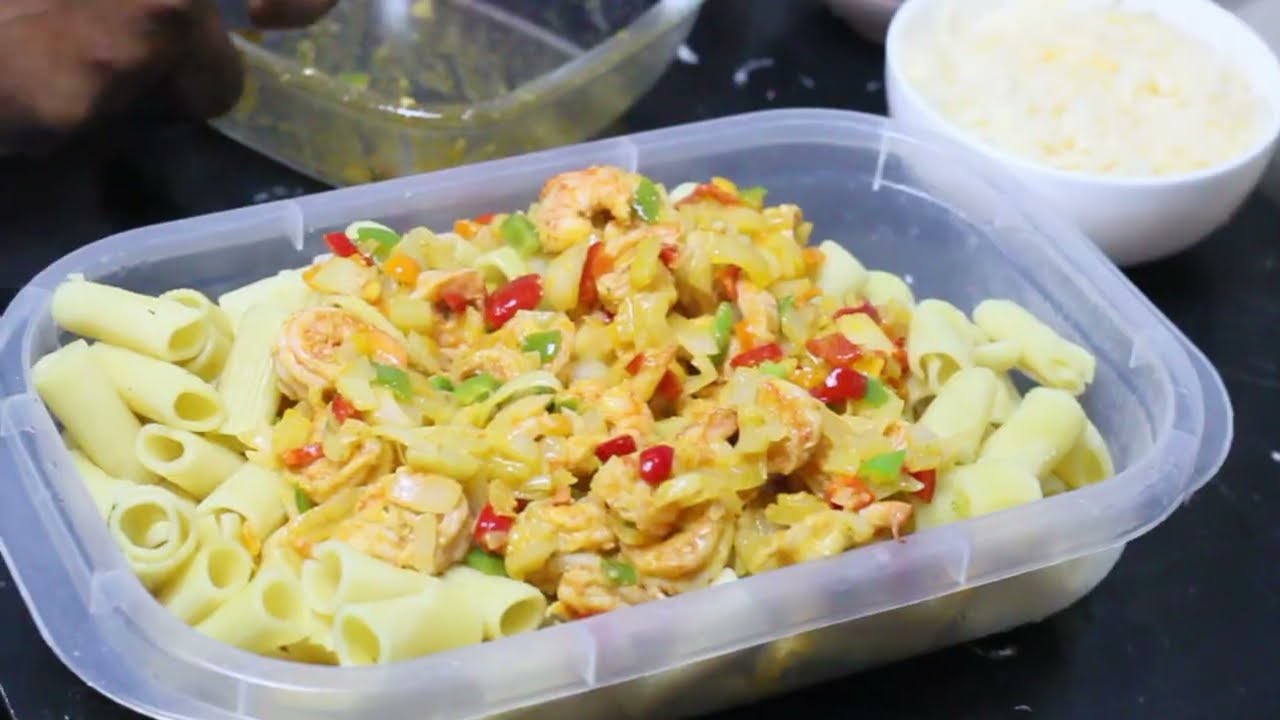 Gratiné macaroni aux crevettes