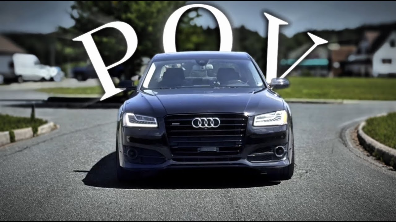 Rushing To The Park In A Straight Pipe Audi A8L 4.0T POV