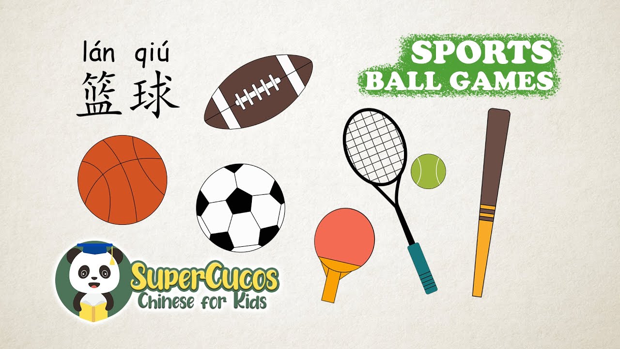 学中文-体育运动-球类| Learn Chinese for kids - Sports - Ball Games | Aprender Chino - Los Deportes