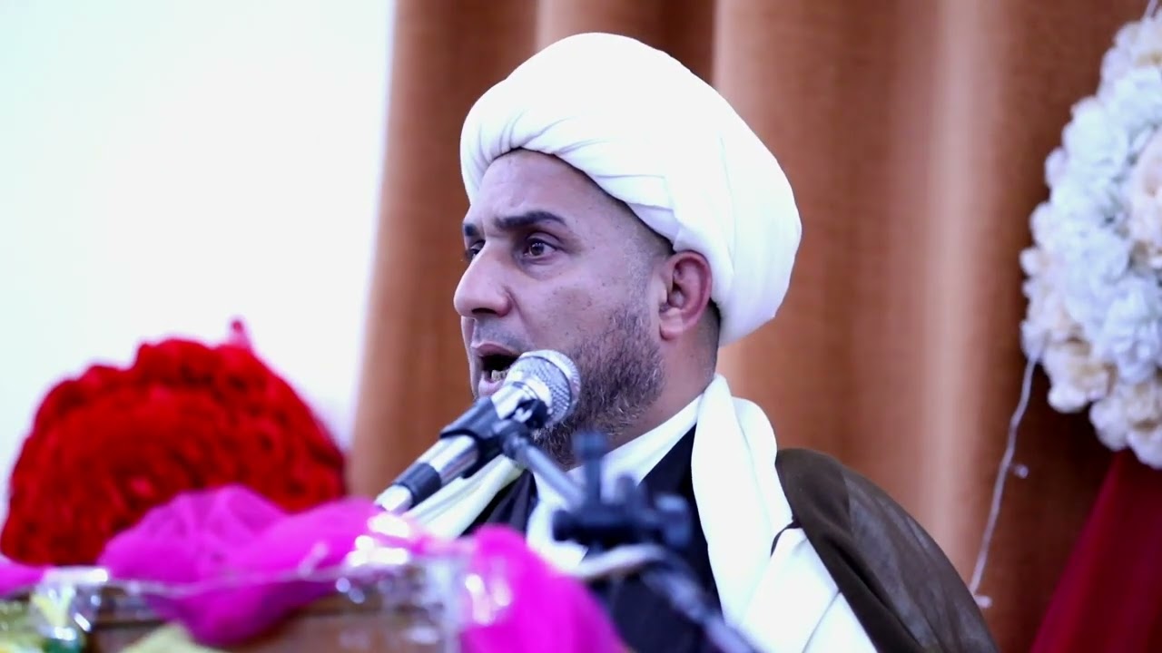 كلمة الشيخ حيدر ابو كميل الذهيباوي امام جامع الامام الحسن ع . توثيق مؤسسه فوتو فن