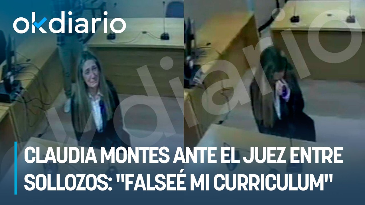 El vídeo de Claudia Montes ante el juez entre sollozos: 
