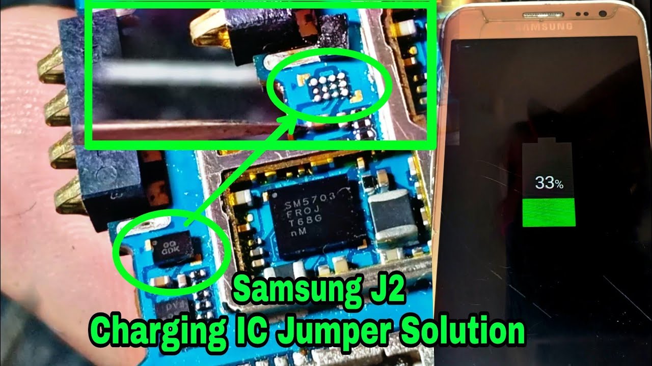 Samsung J2 Charging Problem Solution || Samsung J2 Charging IC Jumper Solution