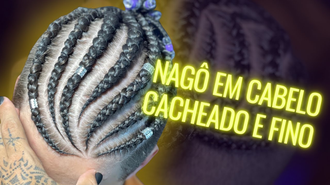 Como fazer Trança NAGÔ - FREESTYLE em cabelo cacheado