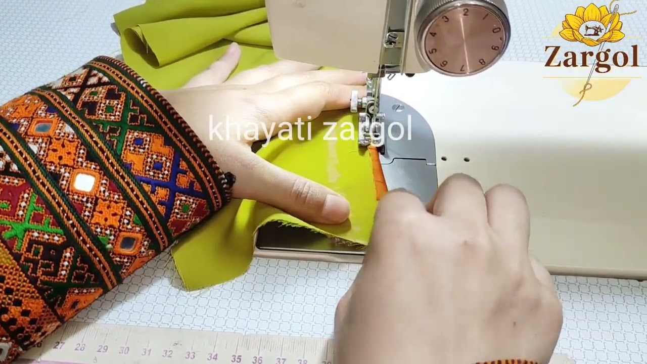 آموزش برش و دوخت لباس تکدار مدل چاک‌دار (پارت دوم)
