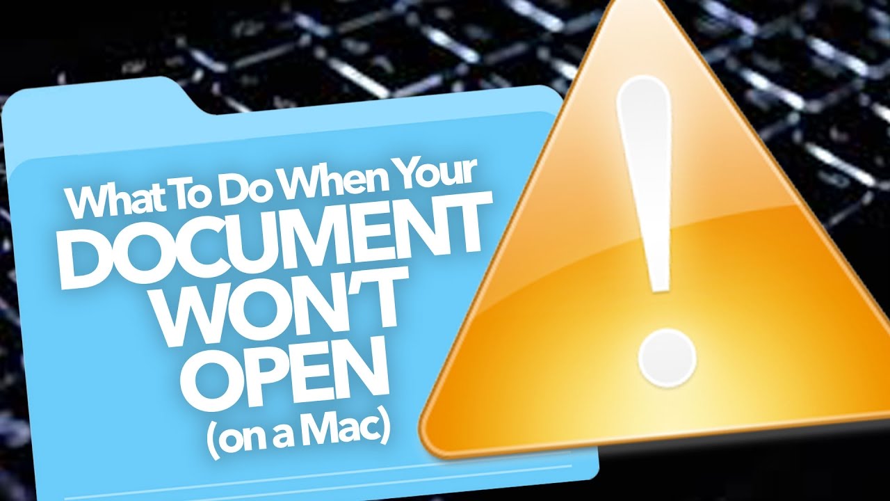 Документы не открываются: ИСПРАВЛЕНИЕ (Mac)