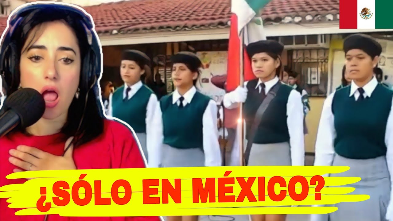 EXTRANJERA IMPACTADA con el PATRIOTISMO de los MEXICANOS😲Honores a la bandera reaccion