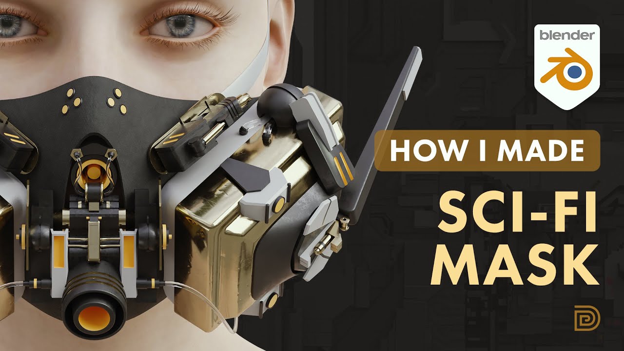 How I made a sci-fi mask in Blender 3.5
