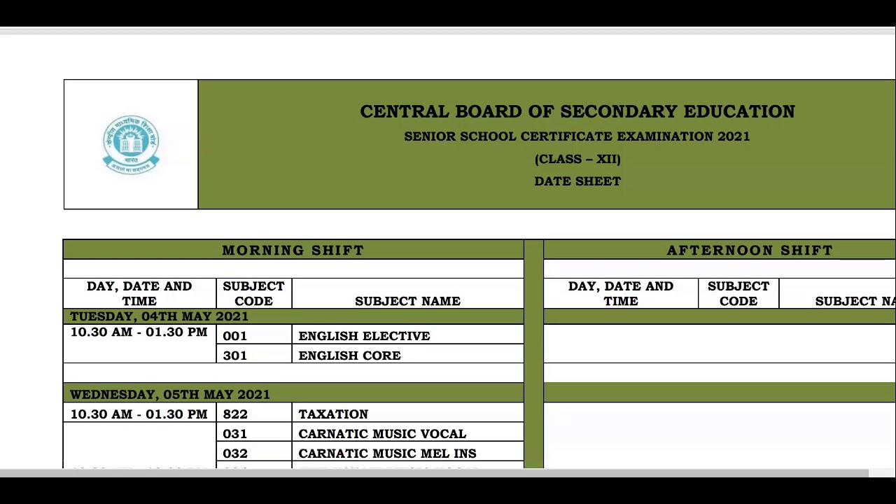 Class 10 and 12  Examdates | class 10 date sheet 2021| class 12 date sheet 2021 |CBSE 2021Datesheet