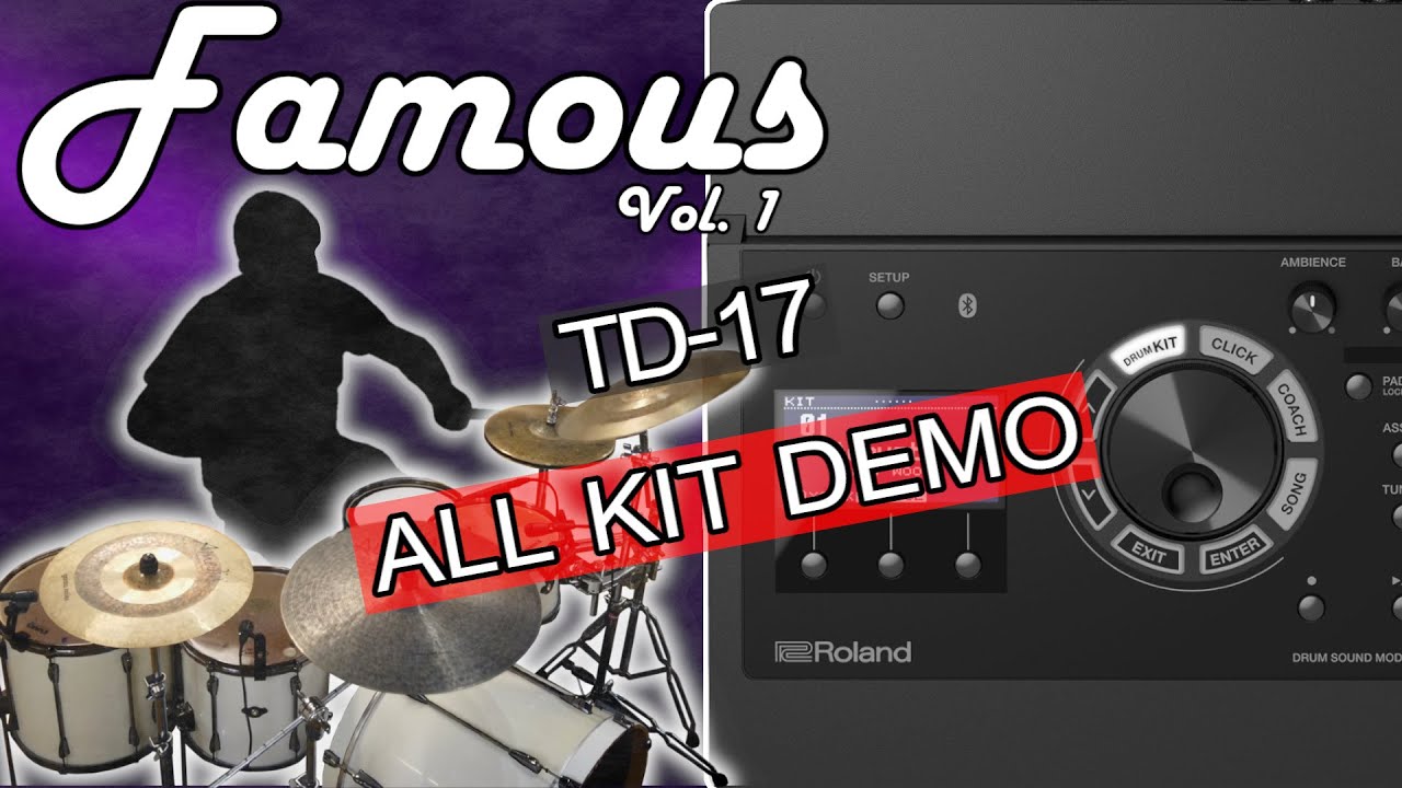 Famous Vol. 1 for Roland TD-17 - Custom kits Download - Travis Barker, Neil Peart, Gavin Harrison