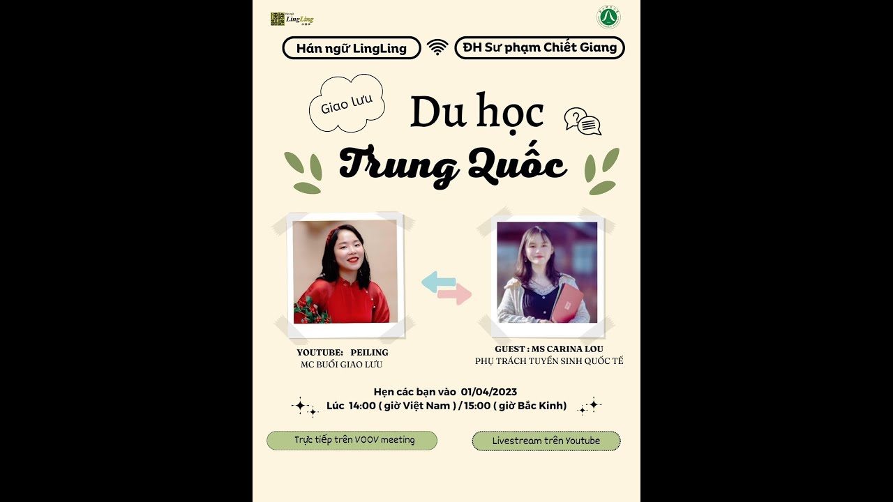 PeiLing - Giao lưu với trường Đại học Sư phạm Chiết Giang về Học Bổng và Du học Trung Quốc