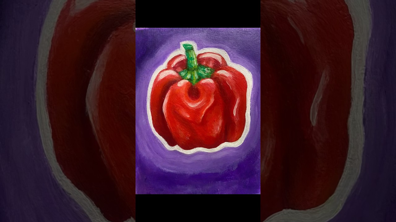 Red Bell Pepper ❤️ Sketchbook Painting ❤️ #art #artshorts #painting #trending #shorts #artistlife