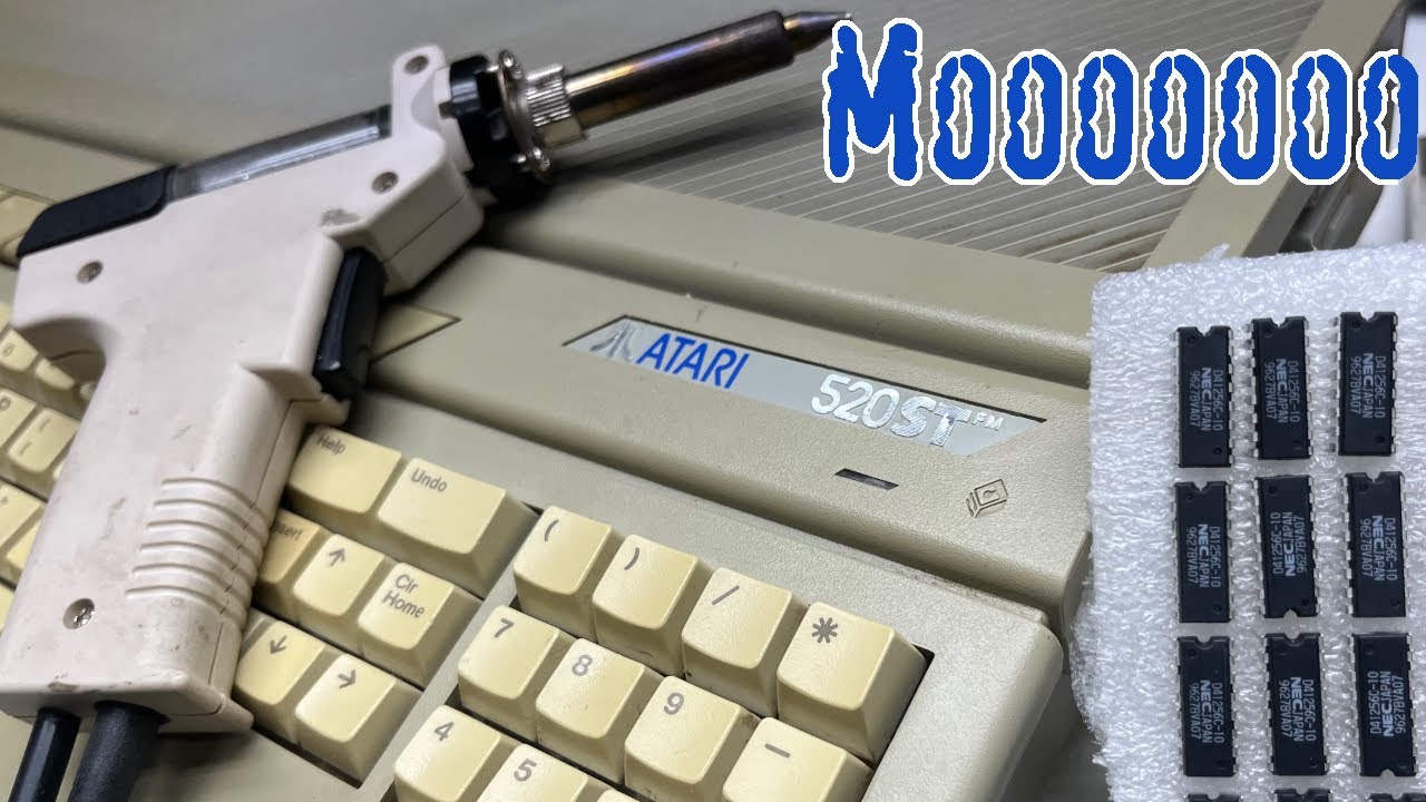 Upgrading the RAM in my Atari 520STFM to 1MB. So much desoldering and soldering!