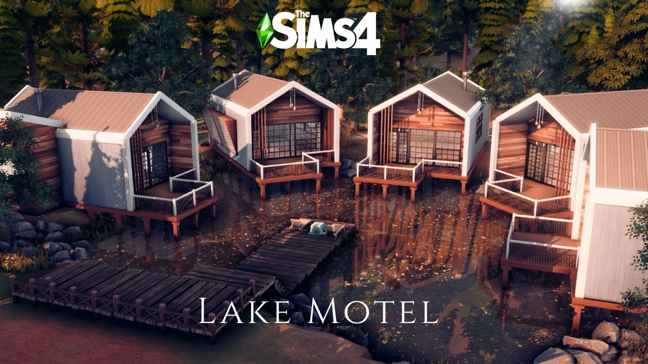 💕Romantic Lake Motel - The Sims 4 - Speed Build (NoCC)
