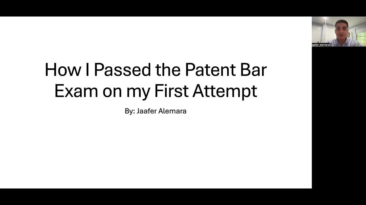 How I Passed the Patent Bar Exam on My First Attempt!