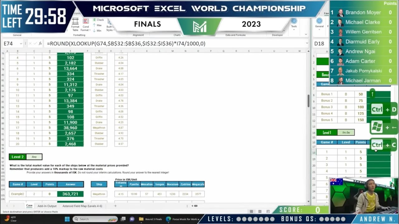 Microsoft Excel World Championship 2023 Finals Highlights