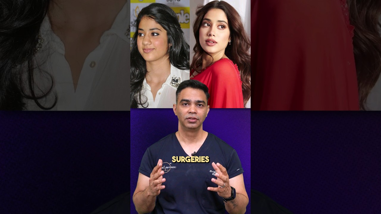 Jhanvi Kapoor's Plastic Surgeries! #skincare #beauty #jhanvikapoor #shorts