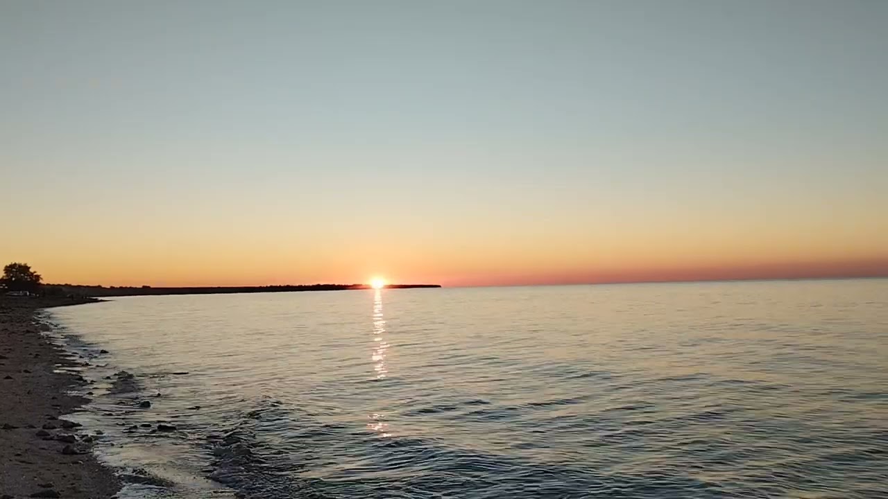 Ейск. Закат в январе. Пляж Каменка.