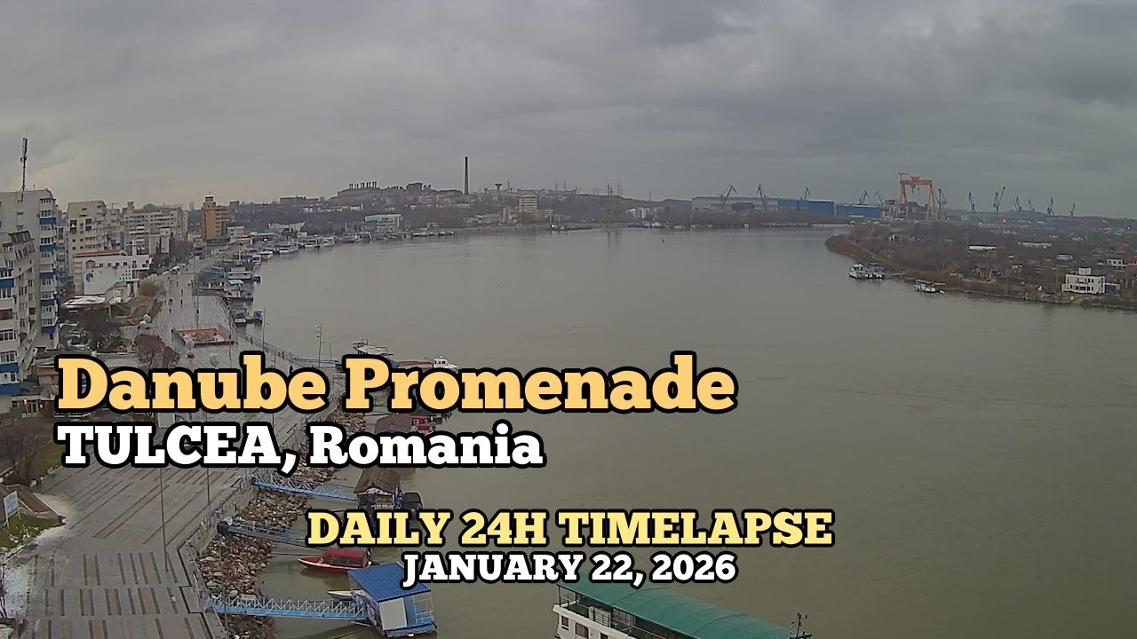 Danube Promenade - Daily Timelapse: January 22, 2026 [Tulcea, Romania]