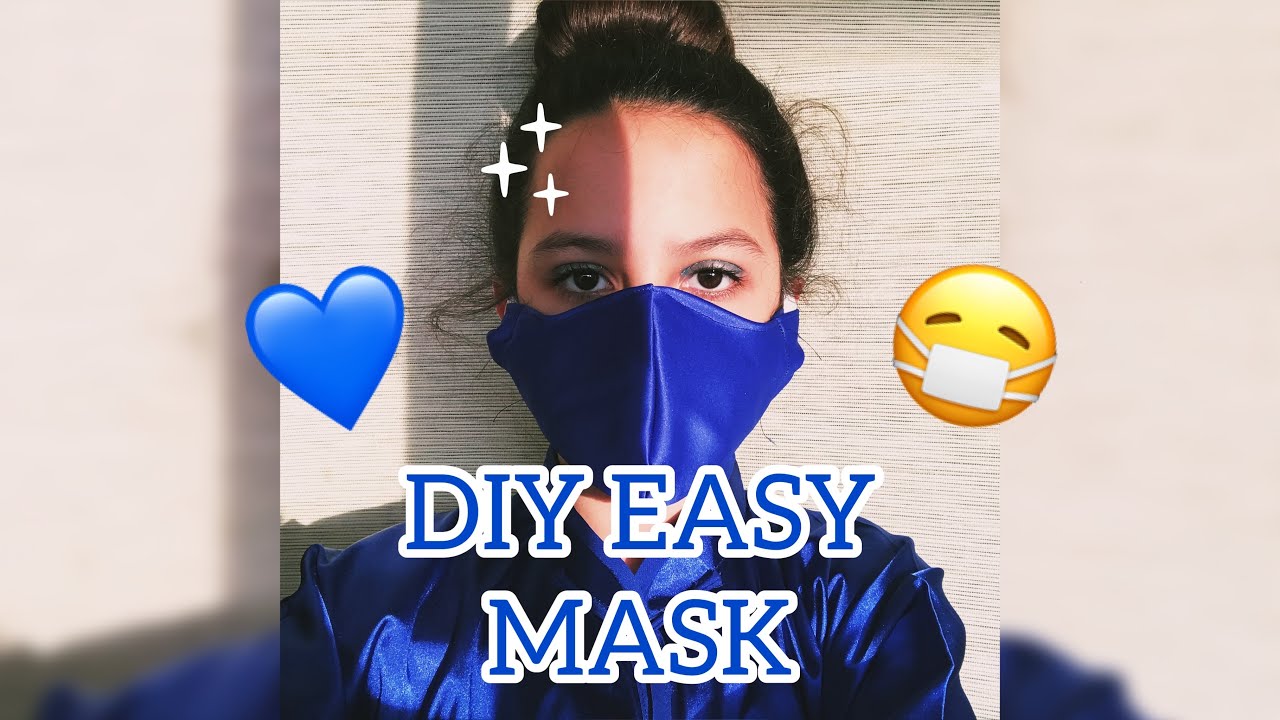 DIY Simple, quick, and easy reusable face mask 😷❤️🦠 Mask tutorial step by step sewing 🧵