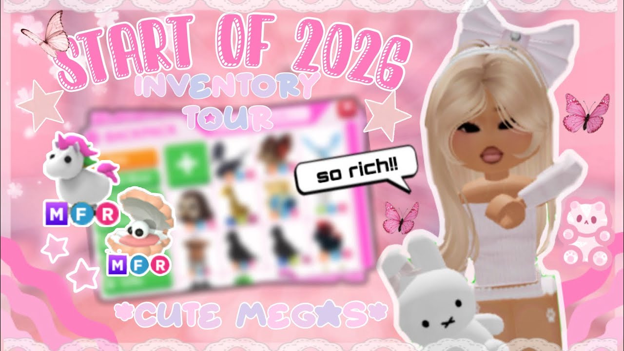 ˚୨୧⋆🍡My 2026 Adopt Me inventory tour ~ rich inventory! ˚୨୧⋆