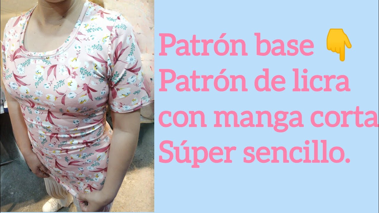 Aprende a transformar tu patrón base en una blusa de licra fácil y rápida ✂️✨