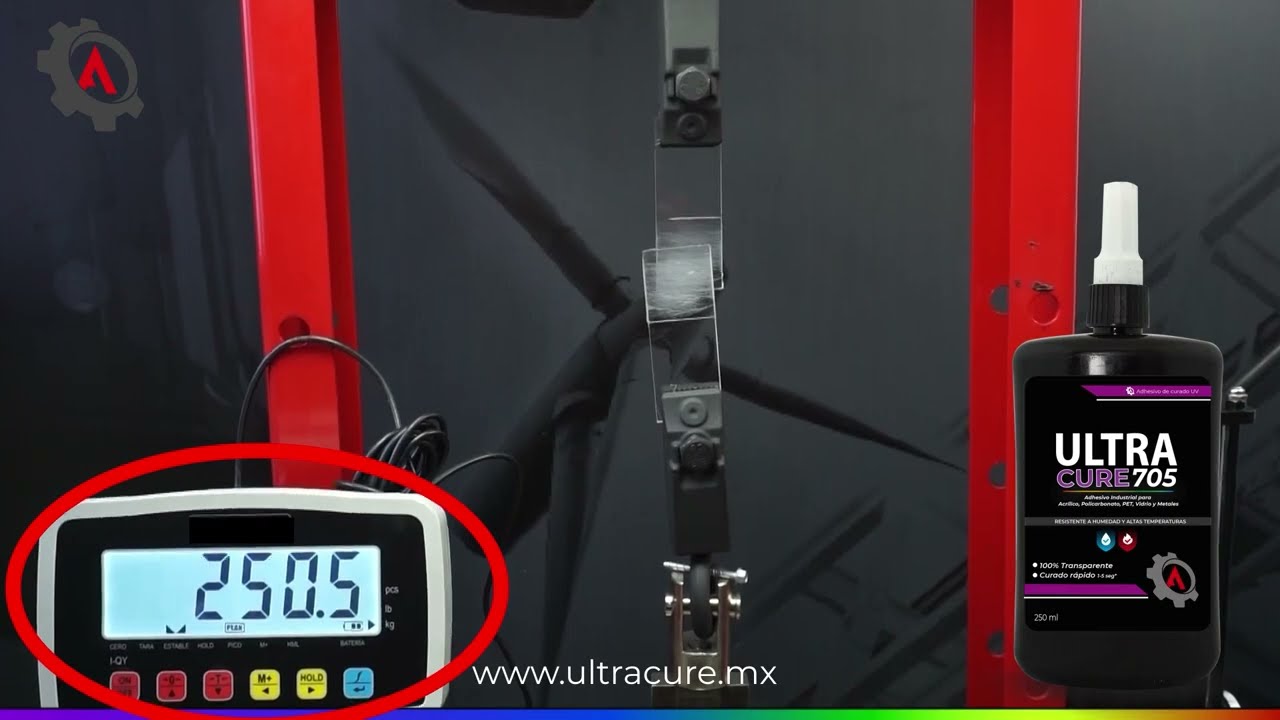 ¿Cómo pegar acrílico o vidrio transparente? | Ensayo de resistencia de adhesivo UV ULTRACURE 705 |