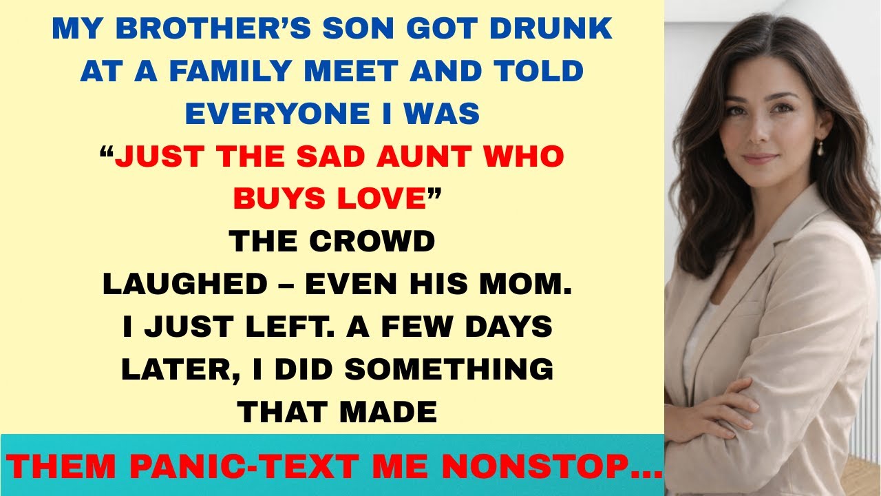 My Brother’s Son Got Drunk At A Family Meet And Told Everyone I Was “Just The Sad Aunt Who Buys Love