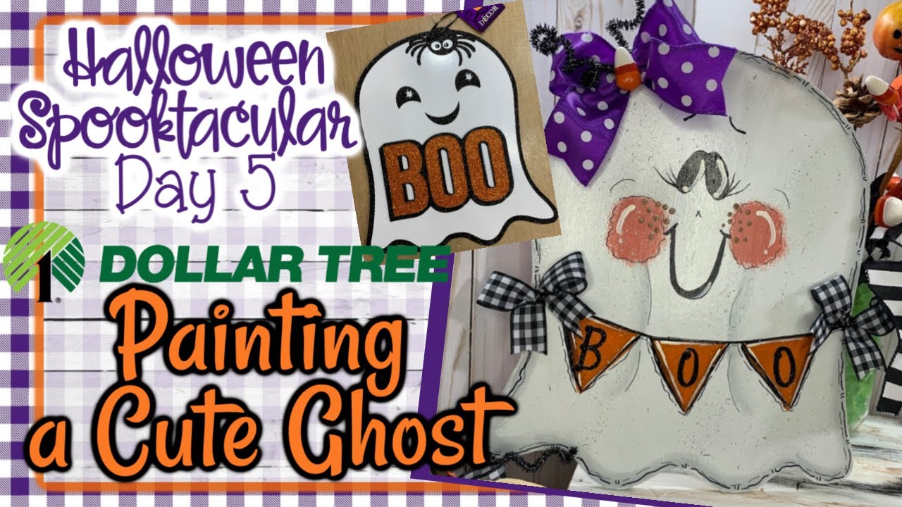 Halloween Spooktacular Day 5 ~ Painting a Cute Ghost from Dollar Tree