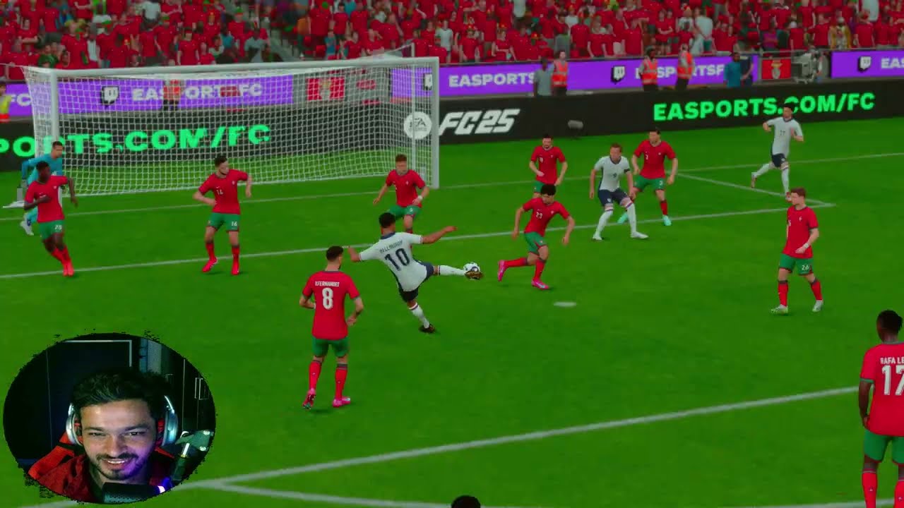 Portugal One Player down still beats England