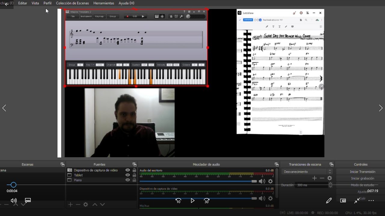 Herramientas para clase de piano virtual