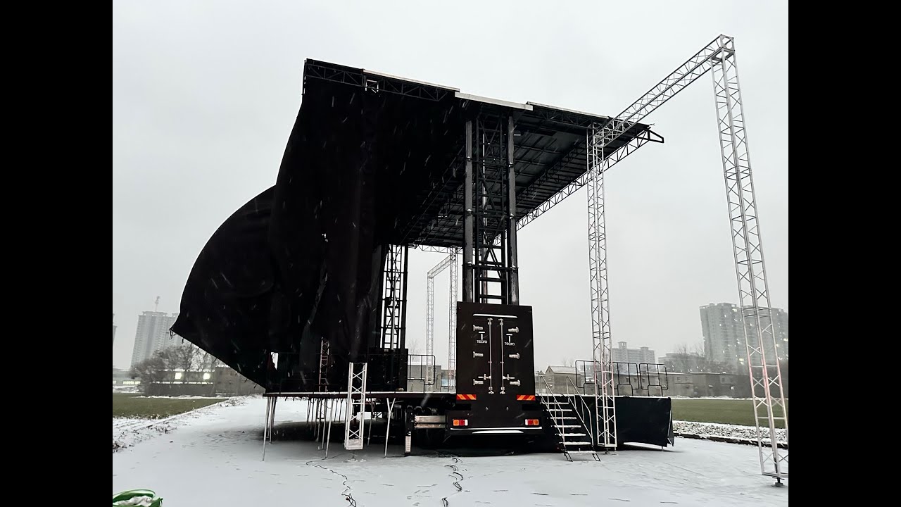 SINOSWAN ST170PRO LUXURY,Biggest Stage in the World 16x13x11m Mobile Stage for 100000Audience Events