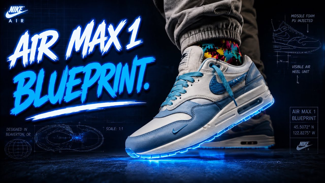 Air Max 1 Lacing Tutorial!!!!! (Blueprint) Edition!!