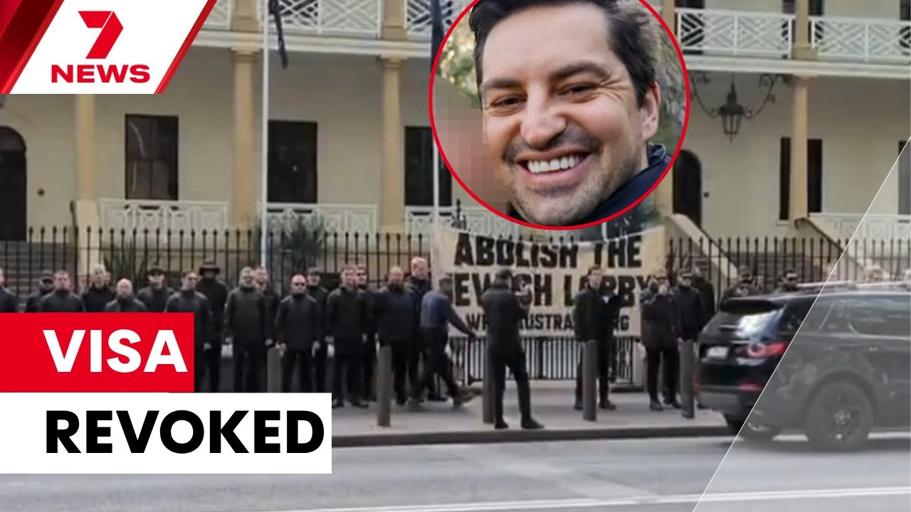 White supremacist Matthew Gruter’s visa cancelled after neo-Nazi rally at NSW Parliament | 7NEWS