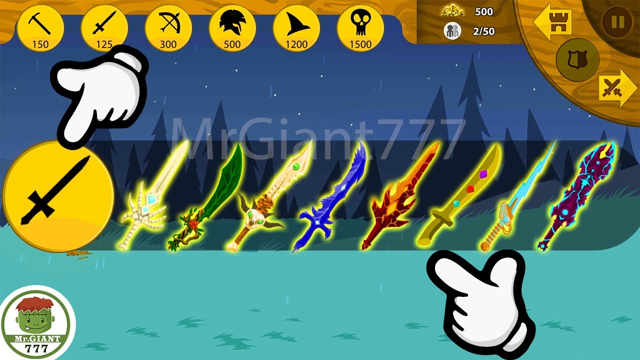 INFINITE BUY x9999 SWORDWRATH ALL SKINS VS NEW TOURNAMENT BOSS | Stick War Legacy Mod | MrGiant777