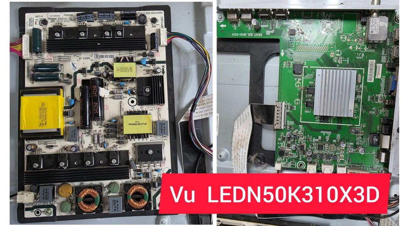 VU LEDN50K310X3D power supply repair | motherboard voltage details