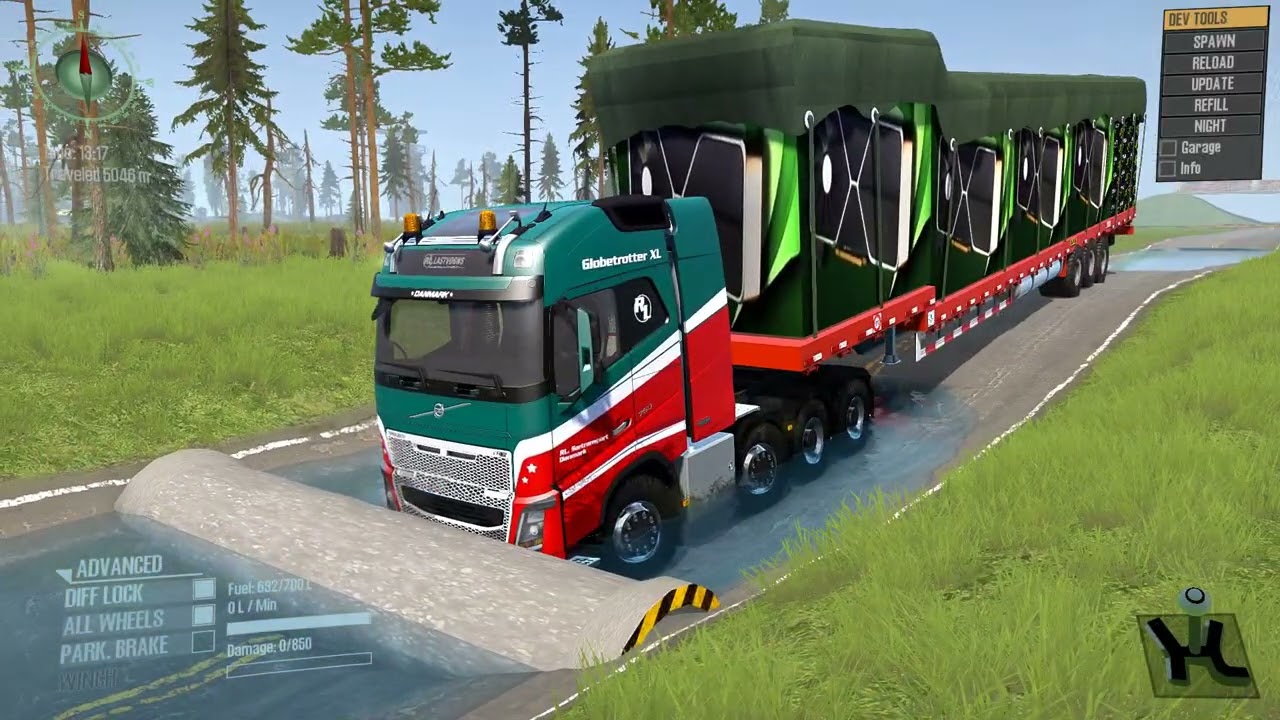 spintires mudrunner - american wilds - Extreme Terrain Truck vs Speed Bumps Gameplay #spintires